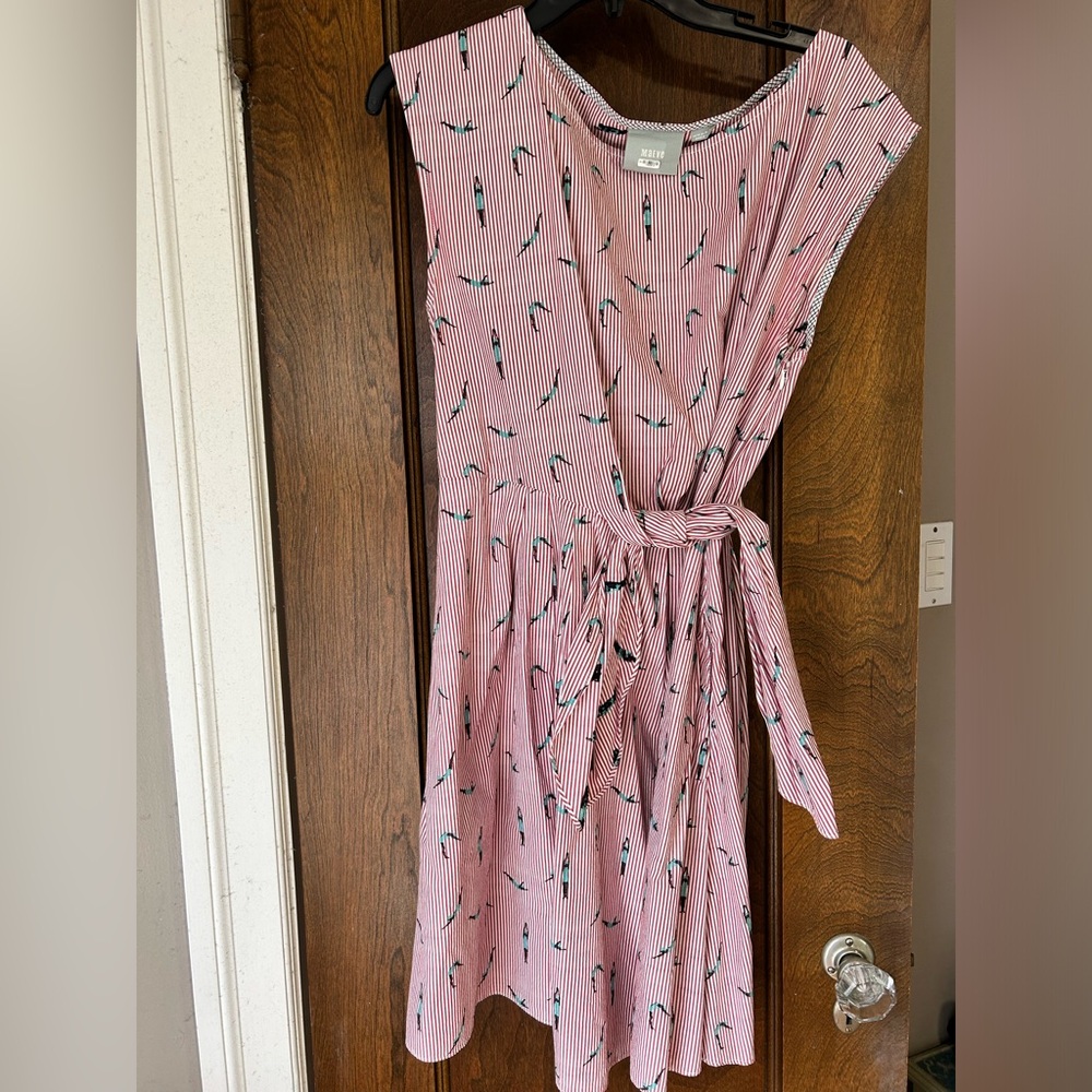 Anthropologie Maeve stripped dress with swimmer print